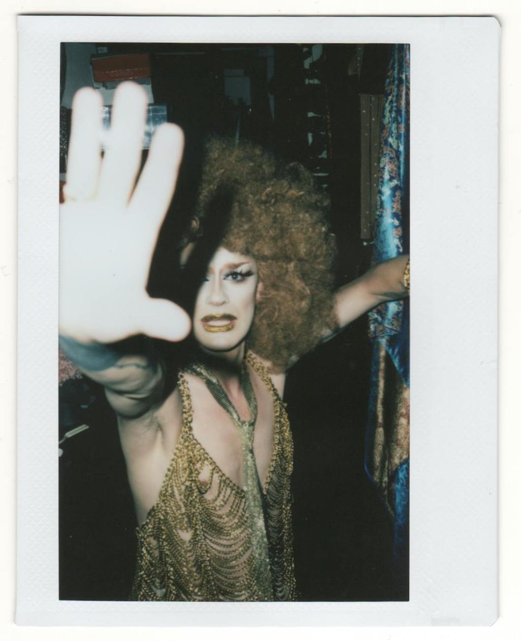 woman in brown and black floral dress